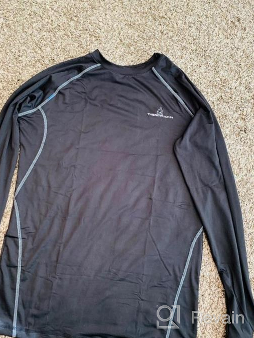 img 1 attached to Performance-Enhancing Men'S Long Sleeve Compression Shirt For Running And Workouts - Moisture-Wicking Cool Dry Baselayer Athletic Workout Shirt review by Rory Kelley