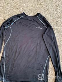 img 6 attached to Мужская компрессионная рубашка с длинным рукавом для повышения производительности для бега и тренировок - влагоотводящая прохладная сухая спортивная рубашка для тренировок