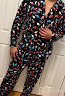 img 1 attached to Cozy Matching Couples Pajama Set - Warm Fleece Christmas PJs With Button Down Long Sleeves - 2 Piece Sleepwear For Men & Women By SWOMOG review by Tyler Hager