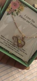 img 7 attached to Love Heart Birthstone Infinity Necklace - Birthday Gift For Women, Sister And Girls By Sovesi