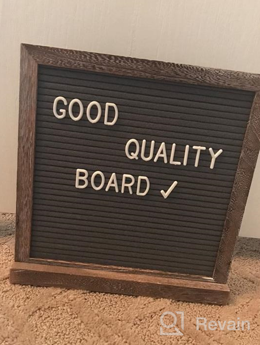 img 1 attached to 🌿 10x10 Rustic Wood Frame Double Sided Felt Letter Board - Includes 750 Precut Letters, Months & Days, Extra Cursive Words - Wall & Tabletop Display - Letters Organizer - Farmhouse Wall Decor Message Board review by Joaquin Bennett