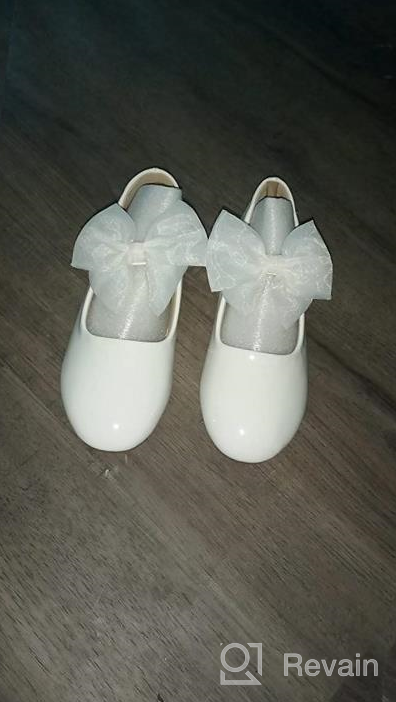 img 1 attached to Adorable Bridal Ballet Flats for Toddler & Little Girls - THEE BRON Mary Jane School Shoes review by Betsy Tran