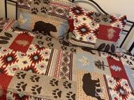 img 1 attached to Lodge Bedding Set King Size Rustic Cabin Quilts Lightweight Reversible Moose Bear Bedspread Coverlet All Season Country Forest Bedding Decor review by Melissa Merkel