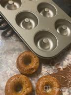 img 1 attached to Nonstick 12-Cavity Donut Baking Pan By Beasea, Carbon Steel Mini Donut Mold For Bagels And Baking Tray - Ideal Donut Mold For Homemade Doughnuts And Pastries review by John Bones
