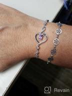 img 1 attached to Sterling Silver Birthstone Bracelet – Perfect Anniversary Jewelry for Girls review by Robert Sorrells