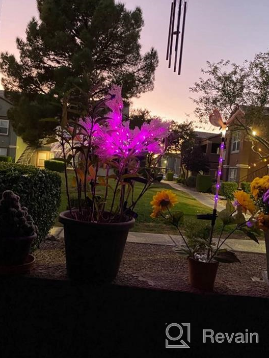 img 1 attached to Outdoor Solar Powered Flower Lights (4 Pack) In Pink Rime Design For Garden Decorations - Waterproof IP65, Dusk-To-Dawn Lights For Yard, Patio, And Landscape Lighting review by Ronnie Cole