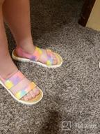 img 1 attached to Kids Elastic Strap Flat Sandals Open-Toe Casual Shoes By Lulex Girls review by Robert White