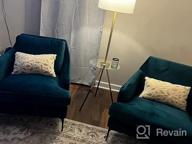 img 1 attached to Stylish And Elegant Teal Velvet Loveseat Sofa With Metal Legs - Amazon Brand Rivet review by Candace Robinson