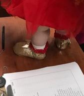 img 1 attached to 👶 Lidiano Baby Girls Bowknot Sequins Bling Anti-Slip Mary Jane Flat Crib Shoes + Headband Combo review by Tamika Lewis