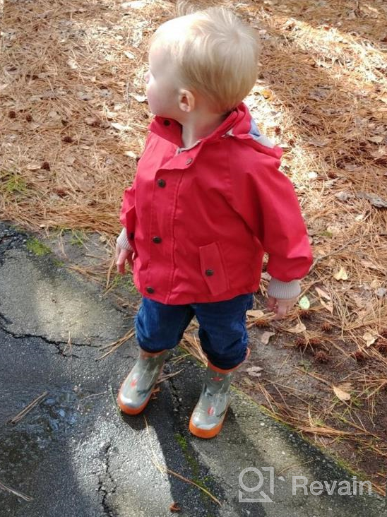 img 1 attached to 🌧️ Natural Rubber Rain Boots: Easy-on, Soft Cotton Lining for Baby Toddler Girls Boys review by Govindarajan Diepenbrock