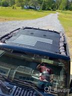 img 1 attached to Protect Your Jeep'S Interior With Voodonala Mesh Sun Shade Bikini Top - Fits 2007-2018 Jeep Wrangler JKU 4 Door With Flag Design review by Eric Nelson