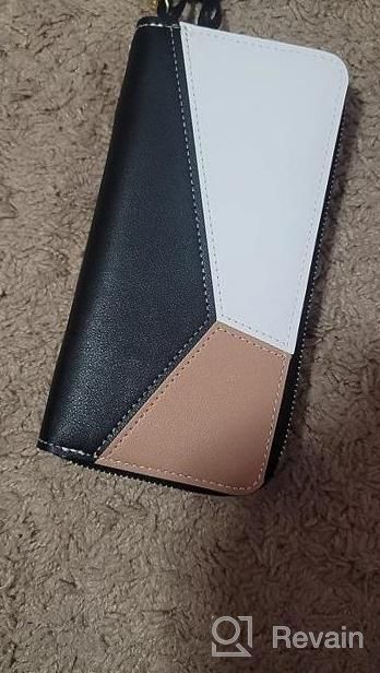 img 1 attached to OYATON Wallet For Women PU Leather Clutch Wristlet Zip Wallet With Phone Holder (Pink1) review by Shannon Maher