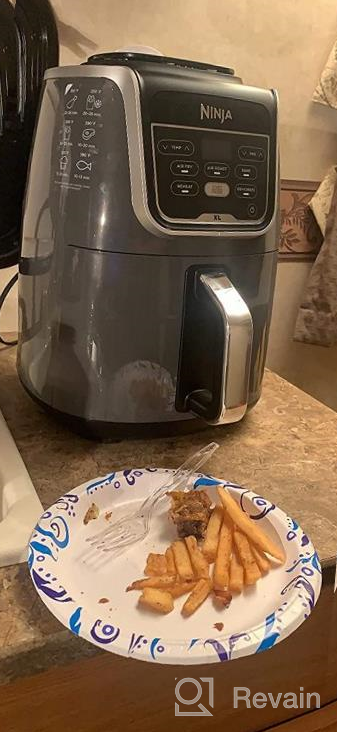 img 1 attached to Ninja AF150AMZ 5.5 Qt Air Fryer XL - Roast, Bake, Reheat & Dehydrate With Dishwasher Safe Nonstick Basket & Crisper Plate + Chef-Inspired Recipe Guide (Grey) review by David Dugas