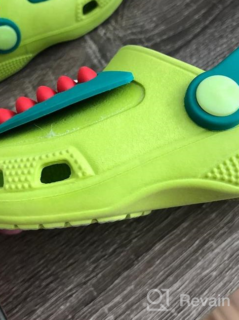 img 1 attached to 🦕 JACKSHIBO Toddler Sandals with Cartoon Dinosaur Design for Boys' Shoes review by Dan Ball