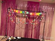img 1 attached to Gold Tinsel Curtain Party Backdrop - Melsan 3 Pack Of 3.2 X 8.2 Ft Foil Fringe Curtains For Birthday Parties, Baby Showers, And Graduations review by Marty Wainwright
