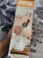 img 1 attached to Effortless Frothing With Featol: Handheld Milk Frother With Double Whisk, Stand, And Battery Operation - Ideal For Lattes, Hot Chocolate, And Protein Drinks! review by Charles Alvey