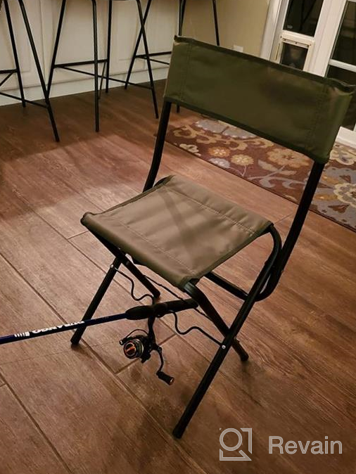 img 1 attached to Comfortable And Convenient Fishing Experience With The LEADALLWAY Portable Folding Chair With Rod Holder review by Marklen Baeskens