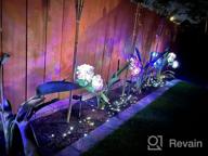 img 1 attached to 3 Pack Solar Garden Lights 2022 Version – Outdoor Colorful Hydrangea Flower Decoration, Two Lighting Modes & Enlarged Solar Panel - TONULAX review by Roberto Garrido
