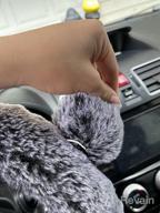 img 1 attached to Faux Fur Steering Wheel Cover, Two Tone Black/Brown With Glitter - Fits 14.5-15" Wheels - BDK Bear Fur Plush Fuzzy Car Truck Van SUV review by Joe Merculief