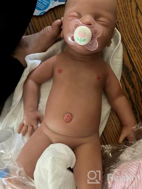 img 1 attached to Vollence 18-Inch Lifelike Baby Doll: Realistic Silicone, Eye-Closed Newborn Boy review by Kody Bradley