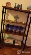 img 1 attached to 10-Tier HOMBAZAAR L Shaped Industrial Bookshelf, Double Wide Wall Mount Shelf With Metal Frame And Wood, Modern Corner Pipe Bookcase For Living Room, Oak Brown review by Wendy Backous