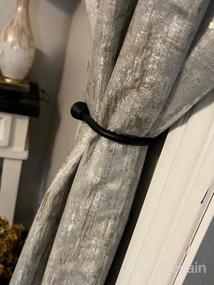 img 6 attached to Black Decorative Curtain Holdbacks - 2 Pack Kirecoo Drapery Holdbacks With Screws, Curtain Tiebacks For Drapes And Wall, Stylish Curtain Hooks For Pulling Drapes Back