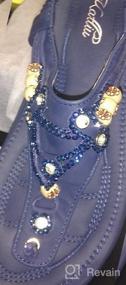 img 7 attached to Shine In Style With Katliu'S Comfortable Bohemian Rhinestone Flat Sandals For Women