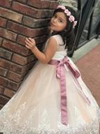 img 1 attached to Girls' Clothing: Flower Dress Wedding Pageant Gowns for Dresses review by Kayla Walker