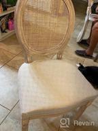 img 1 attached to Set Of 4 Driftwood Guyou Upholstered Dining Chairs With Antique French Country Design And Vintage Round Back. Distressed Grey Fabric And Wood Accent Chairs For Kitchen Or Living Room. review by Christy Grizzle