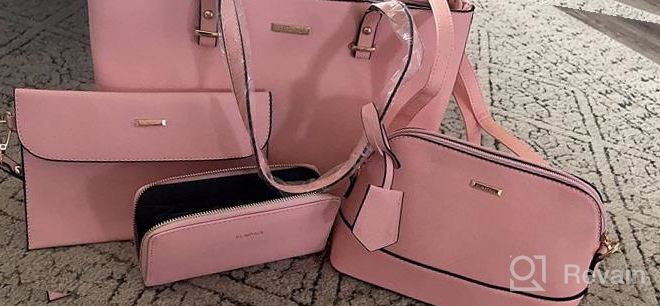 img 1 attached to 👜 Stylish Women's Fashion Handbags Set: Wallet, Tote Bag, Shoulder Bag, Top Handle Satchel review by Joe Lantz