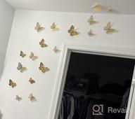 img 1 attached to 🦋 SAOROPEB 3D Butterfly Wall Decor Set - 48 Pcs in 4 Styles & 3 Sizes - Butterfly Birthday, Party & Cake Decorations - Removable Gold Butterflies in Black review by Arun Berry
