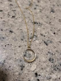 img 5 attached to Delicate Sterling Silver Moon Necklace: Minimalist Women's Jewelry Gift with Adjustable Chain