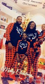 img 5 attached to Christmas Family Matching Pajamas - Long Sleeve Cotton Sleepwear For Women, Men, And Kids