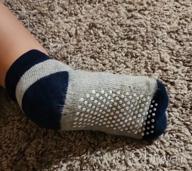 img 1 attached to EPEIUS Anti-Slip Baby Socks - Thick Cotton Ankle Socks with Grips for Toddler, Boys, Girls (6/12 Pack) review by Melisa Byers