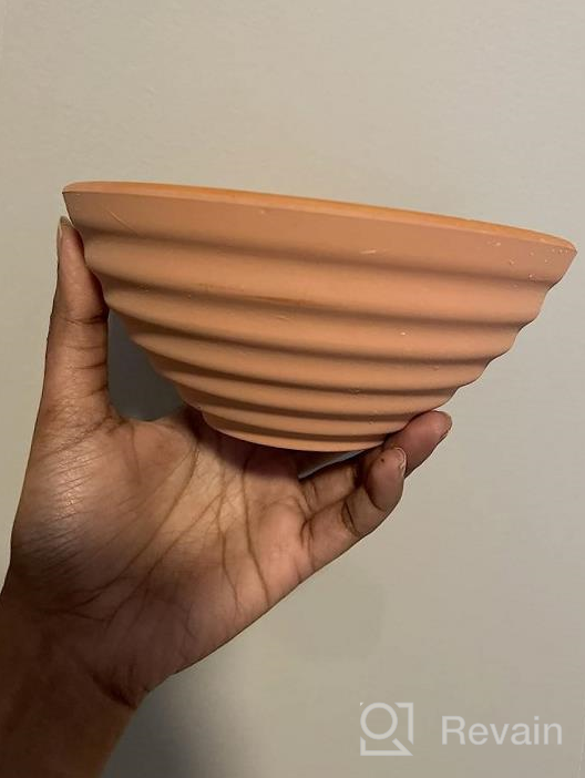 img 1 attached to 6 Inch Terra Cotta Pots With Drainage Hole - Pack Of 4 For Plants, Succulents And Cactus review by Matt Mix