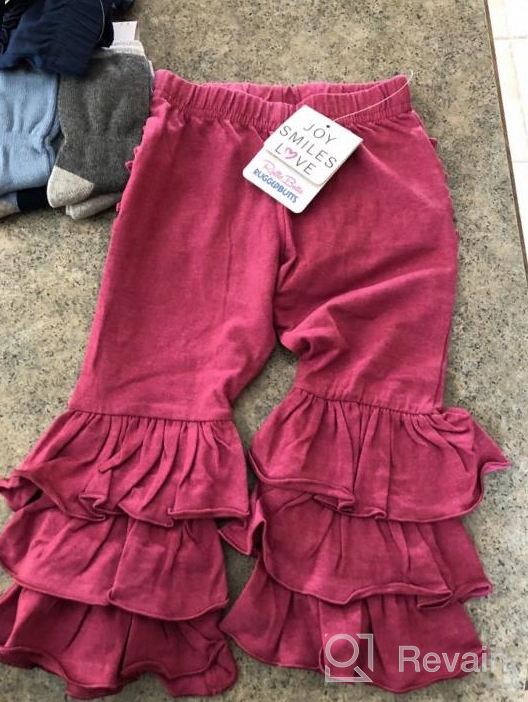 img 1 attached to 🌟 RuffleButts Elastic Girls' Clothing - Stretchy Pants & Capris for Little Girls review by Marcus Hussain