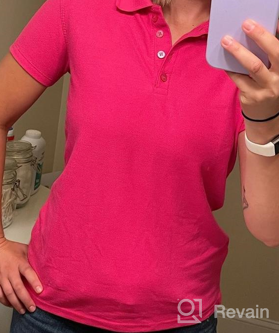 img 1 attached to A2Y Women'S 4-Button Junior-Fit PK Cotton Pique Polo Shirt - Basic Casual Essentials review by Beth Dellman