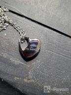 img 1 attached to Stylish & Durable: Girls' Waterproof Cremation Necklace - Stainless Steel Keepsake Jewelry review by Kim Marshall