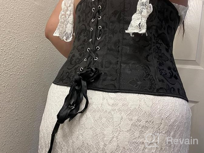 img 1 attached to Flaunt Your Curves With Zhitunemi'S Lace-Up Brocade Waist Training Corset For Women review by Dawn Miranda