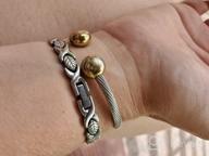 img 1 attached to Stylish And Healing: 2-Tone Stainless Steel Magnetic Therapy Bracelet From MagnetJewelryStore review by Matt Pavelko