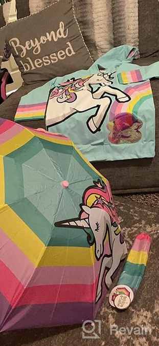 img 1 attached to 🦕 Dinosaur Design Umbrella Raincoat - Stylish Clothing and Jackets for Boys and Girls review by Evan Calvert