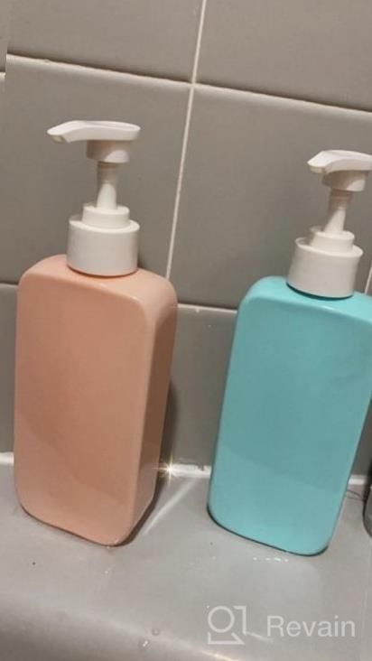 img 1 attached to Segbeauty Refillable Soap Dispenser Set, 4 Pack 6.8oz Press Pump Bottles for 🧴 Travel, Lotion, Hand Wash, Shampoo, Conditioner, Shower Gel, Essential Oil - 200ml Empty Cosmetic Containers review by Nick Narvasa