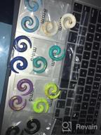 img 1 attached to Colorful UV Acrylic Snail Taper Ear Stretching Kit With 14 Different Sizes - PiercingJ review by Kelly Porter