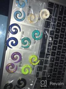img 5 attached to Colorful UV Acrylic Snail Taper Ear Stretching Kit With 14 Different Sizes - PiercingJ