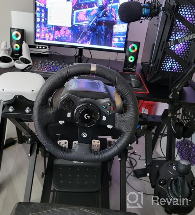 img 1 attached to Marada Steering Wheel Stand X Frame Racing Simulator Steering Wheel Stand Foldable & Tilt-Adjustable For G29 G920 T300RS T150 Wheel, Shifter,Pedals And Handbrake NOT Included review by John Arrow