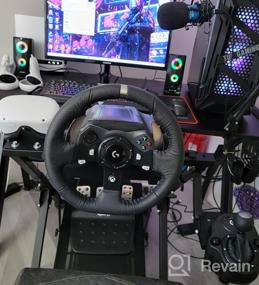 img 7 attached to Marada Steering Wheel Stand X Frame Racing Simulator Steering Wheel Stand Foldable & Tilt-Adjustable For G29 G920 T300RS T150 Wheel, Shifter,Pedals And Handbrake NOT Included