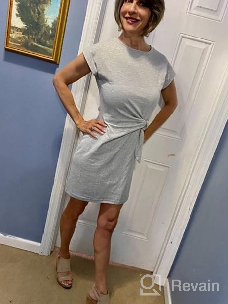img 1 attached to Stay Chic With LaSuiveur Women'S Tie Waist Bodycon T-Shirt Dress - Perfect For Casual Wear! review by Ronnie Dunn