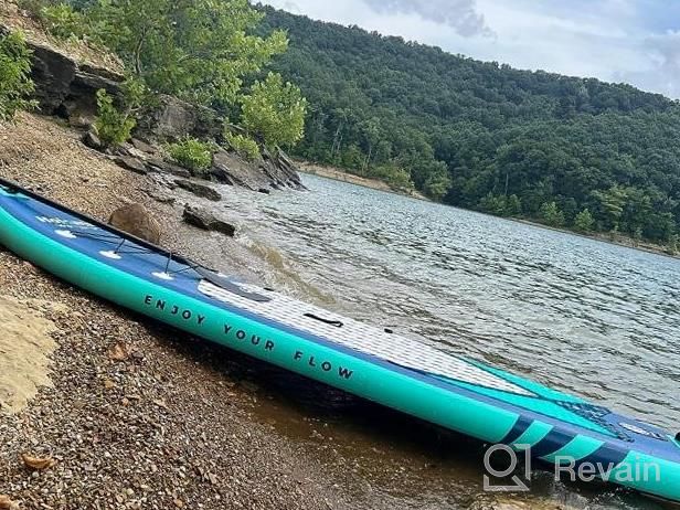 img 1 attached to 10'6"×31"×6" Ultra-Light Inflatable Stand Up Paddle Board - Non-Slip Deck Pad, Backpack, Leash, Paddle & Hand Pump Included! review by Rafael Lewis