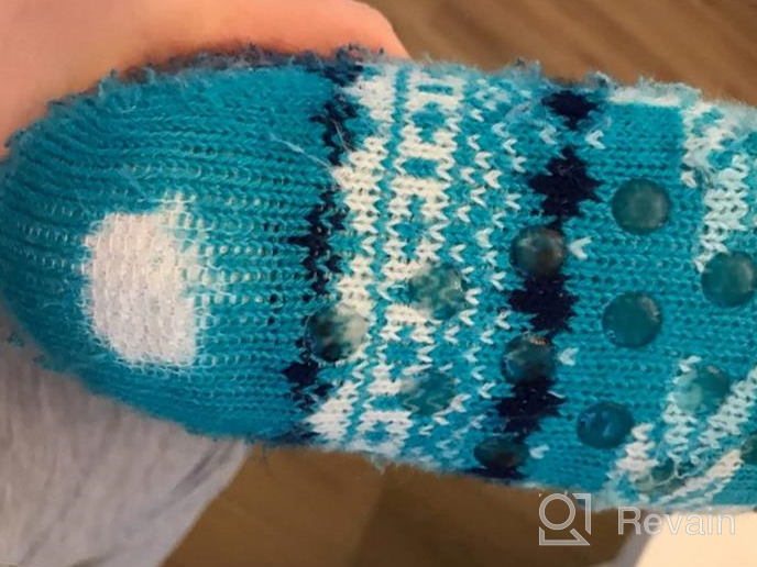 img 1 attached to Cozy and Plush Kids' Slipper Socks with Fleece Lining | Warm Winter Home Socks for Boys and Girls | Christmas Stockings for Child and Toddler review by Ronald Lunn