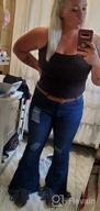 img 1 attached to Women'S Stretchy Distressed Skinny Jeans With Flared Hem review by Timothy Kiley